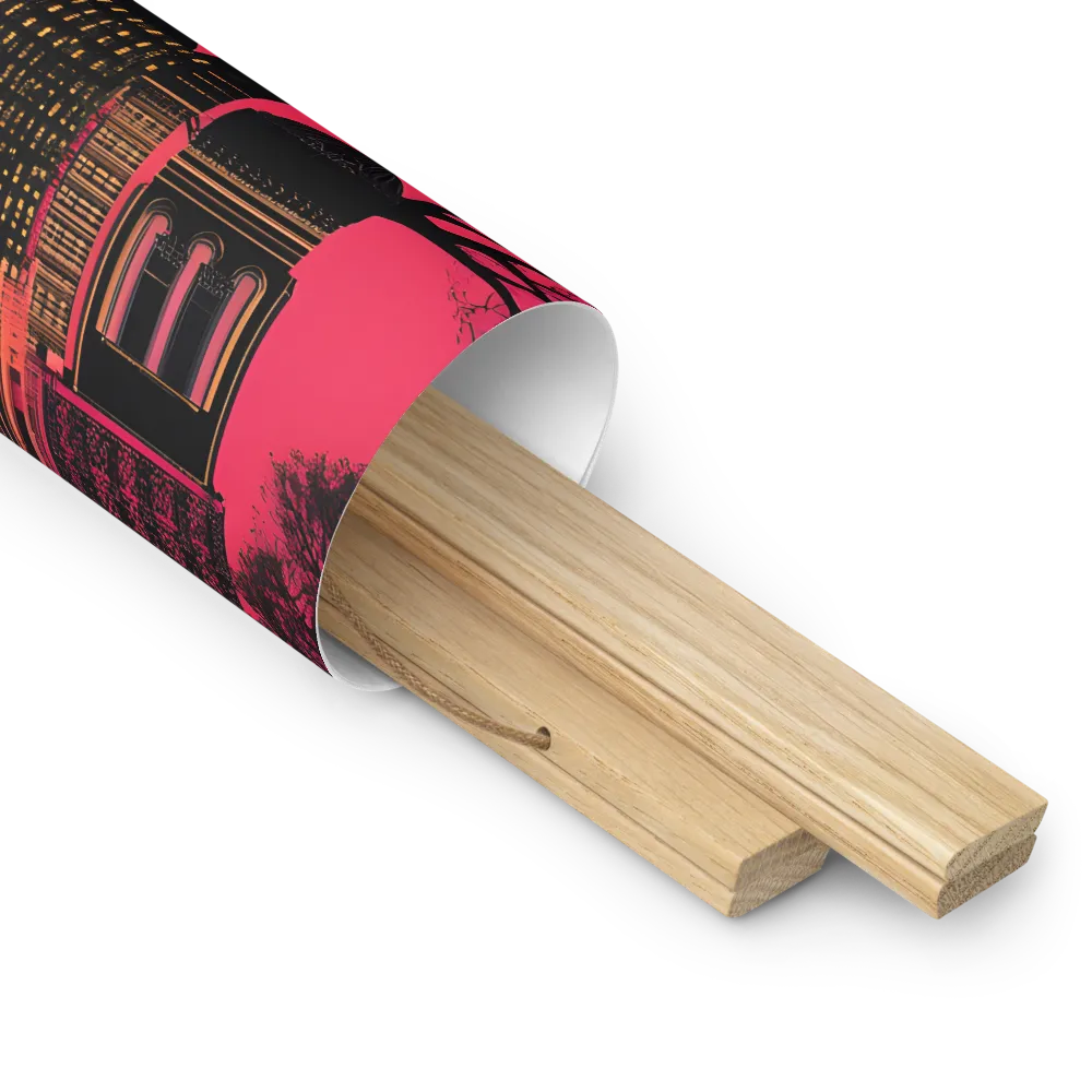Urban Reverie | Poster With Oak Wood Hanger | 16″×16″