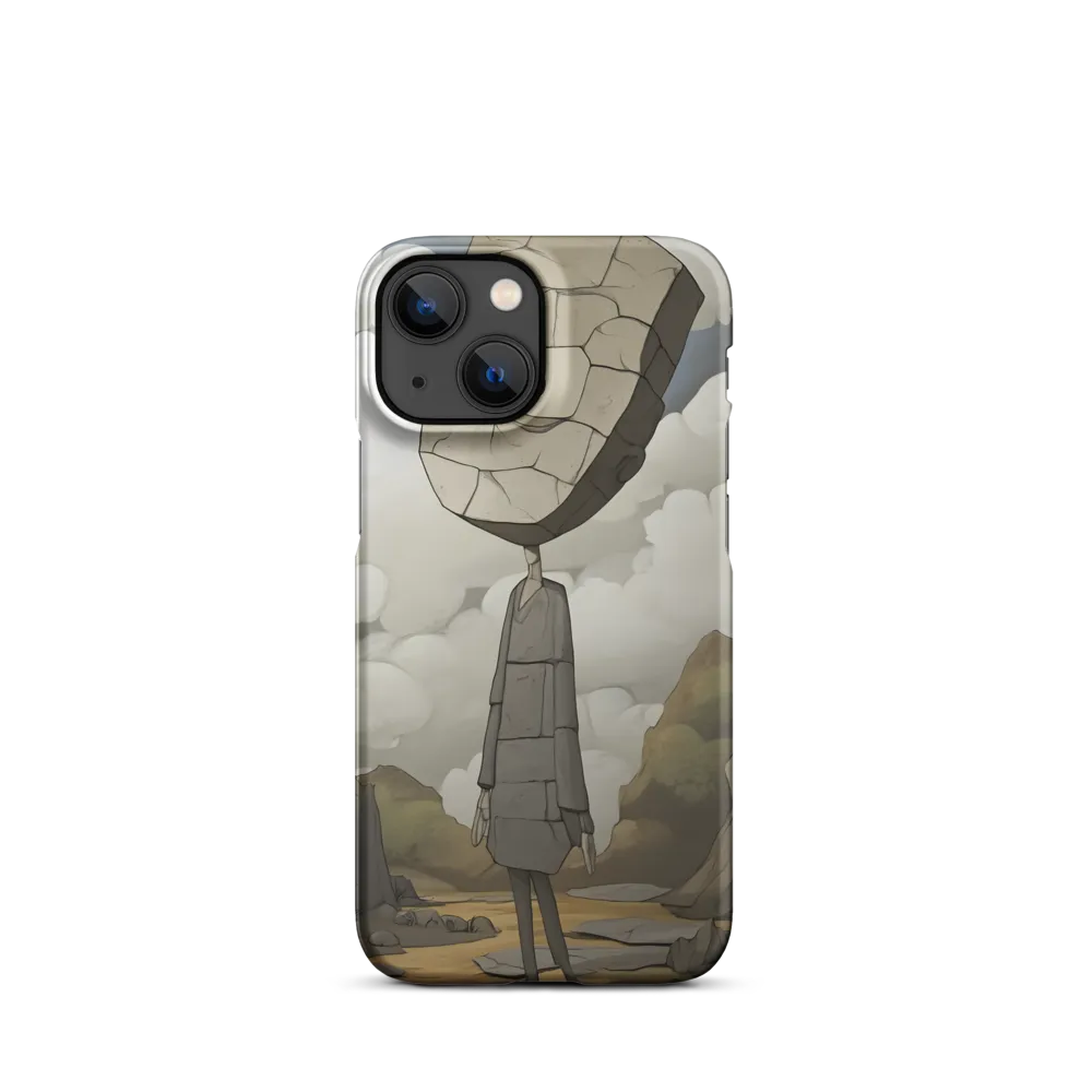 Whimsical Stone Figure in a Rocky Landscape | Phone Case |  13 Mini | Snap Case | Matte