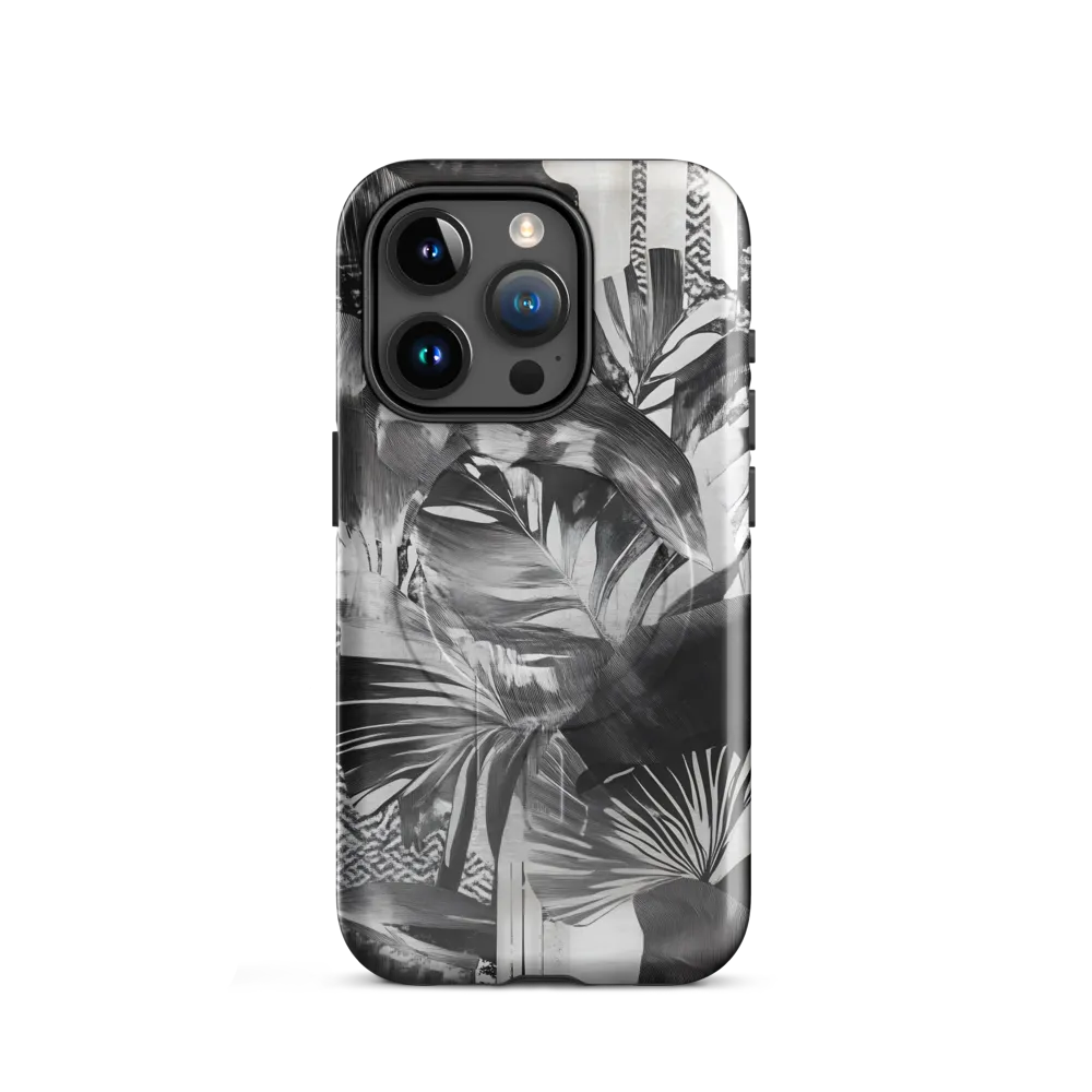 Monochrome Serenity in Tropical Foliage