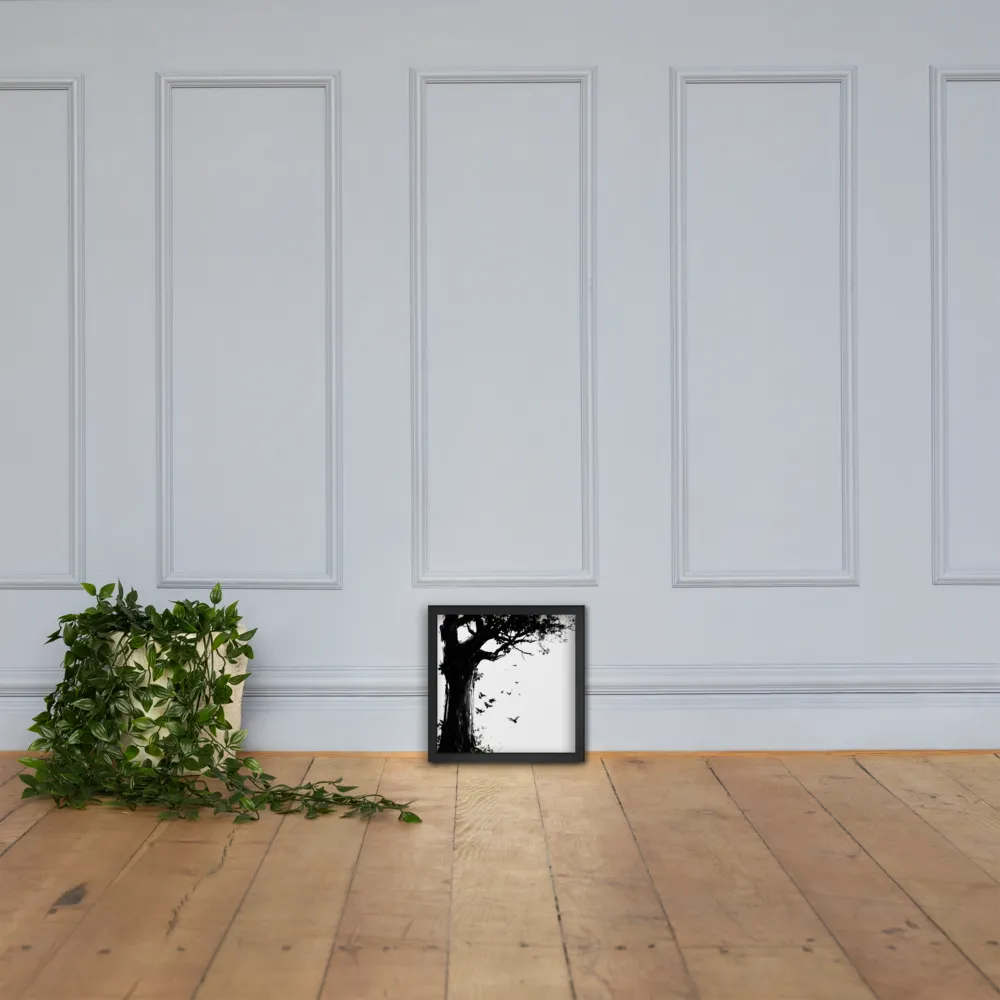 Whispers of Nature | Poster with Black Frame | 12″×12″
