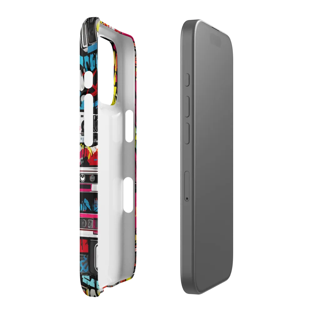 Urban Nostalgia: A Retro Cassette Explosion | Phone Case |  16 Pro | Snap Case | Matte