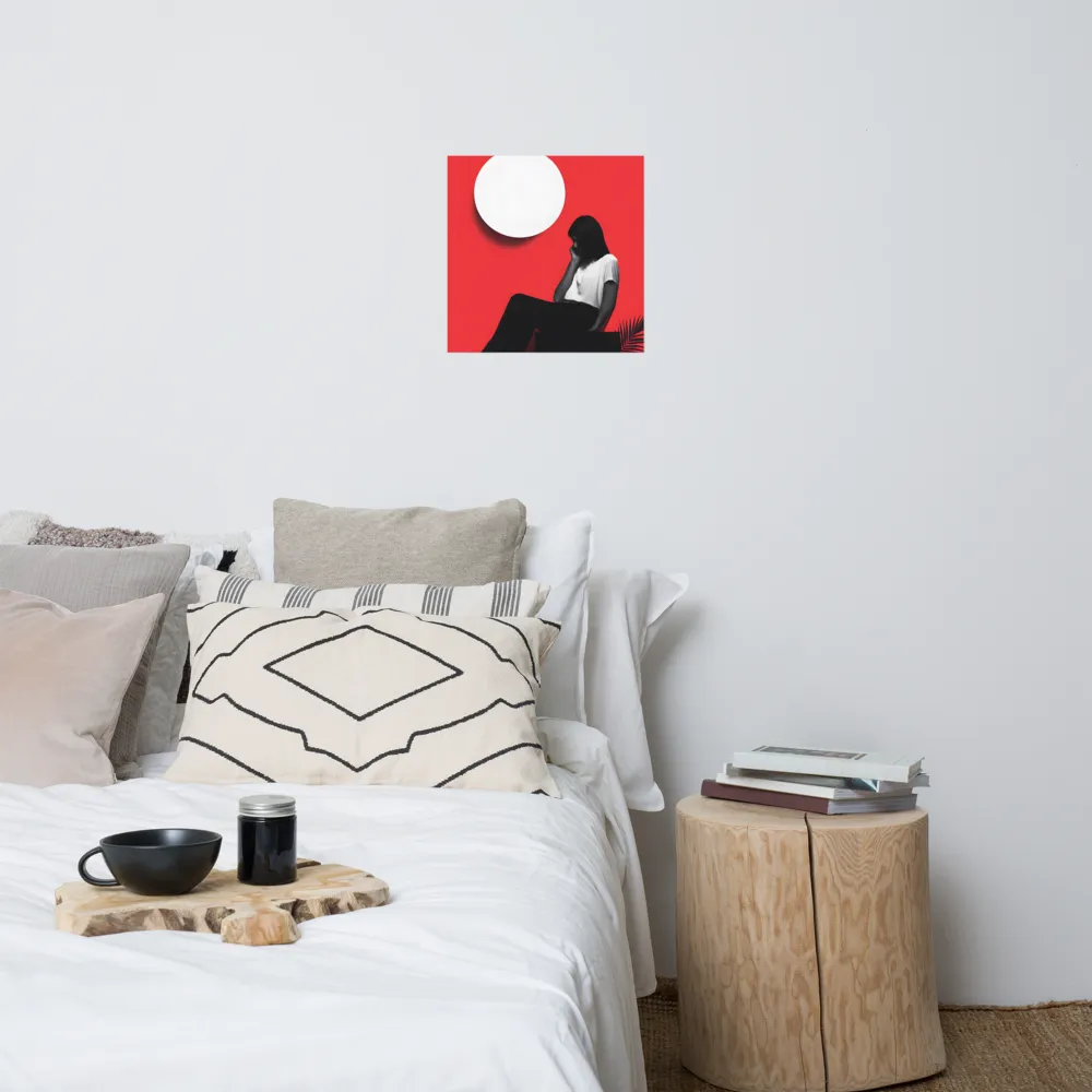 Contemplation in Red | Poster | 18″×18″