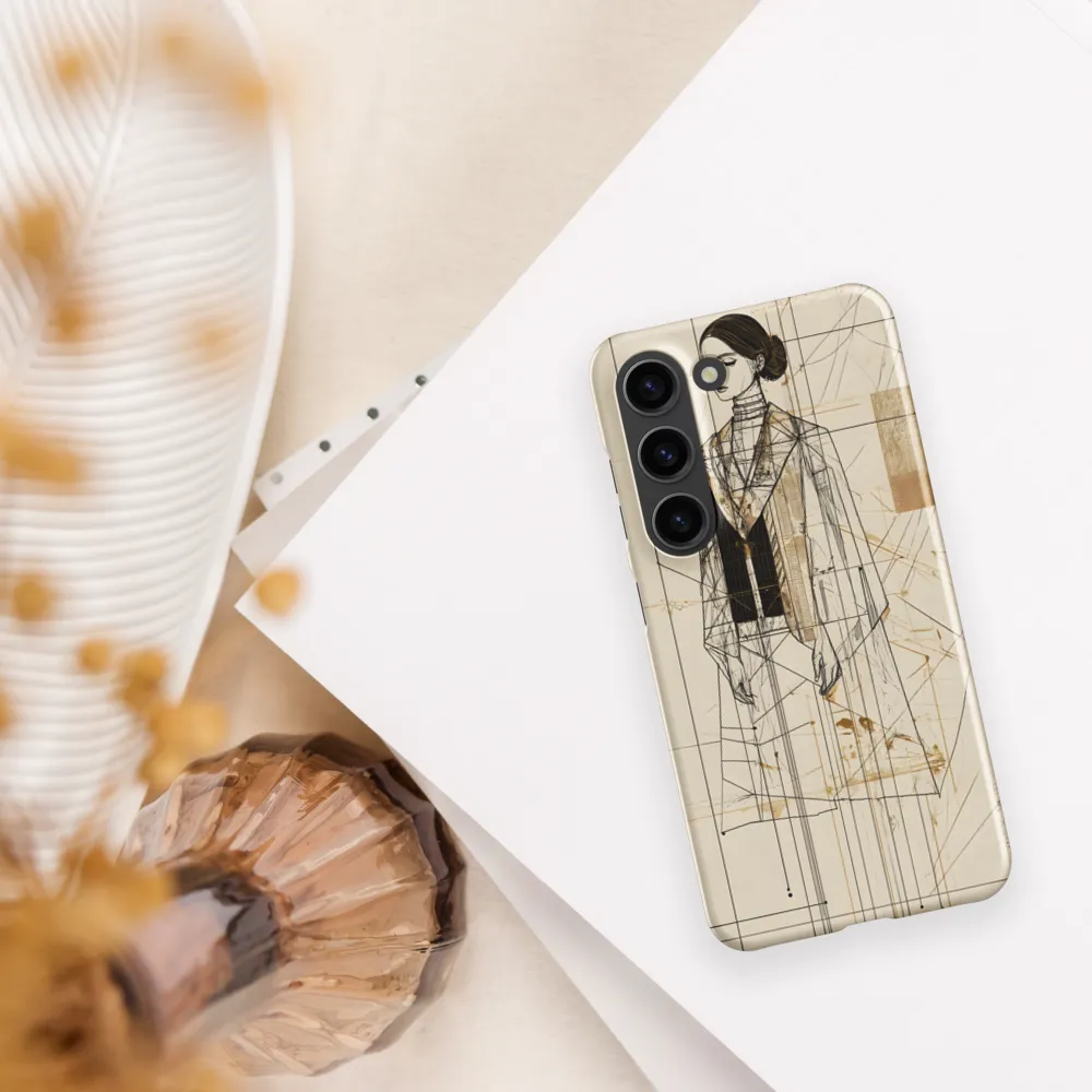 Elegance in Lines | Phone Case |  S23 | Snap Case | Matte
