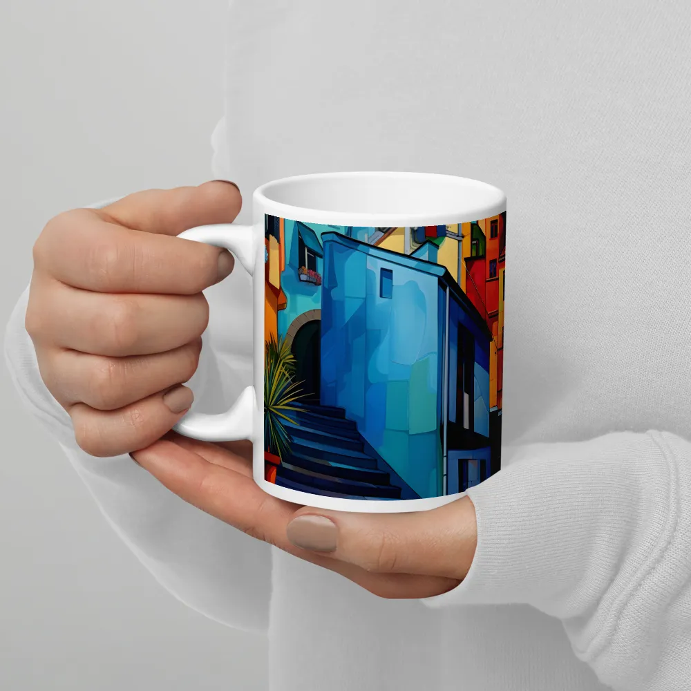 Vibrant Village: A Cubist Journey | Mugs | Multiple Sizes & Colors