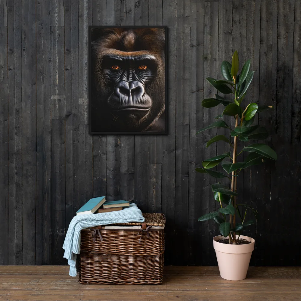 Majestic Gaze | Canvas with Black Frame | 20″×28″