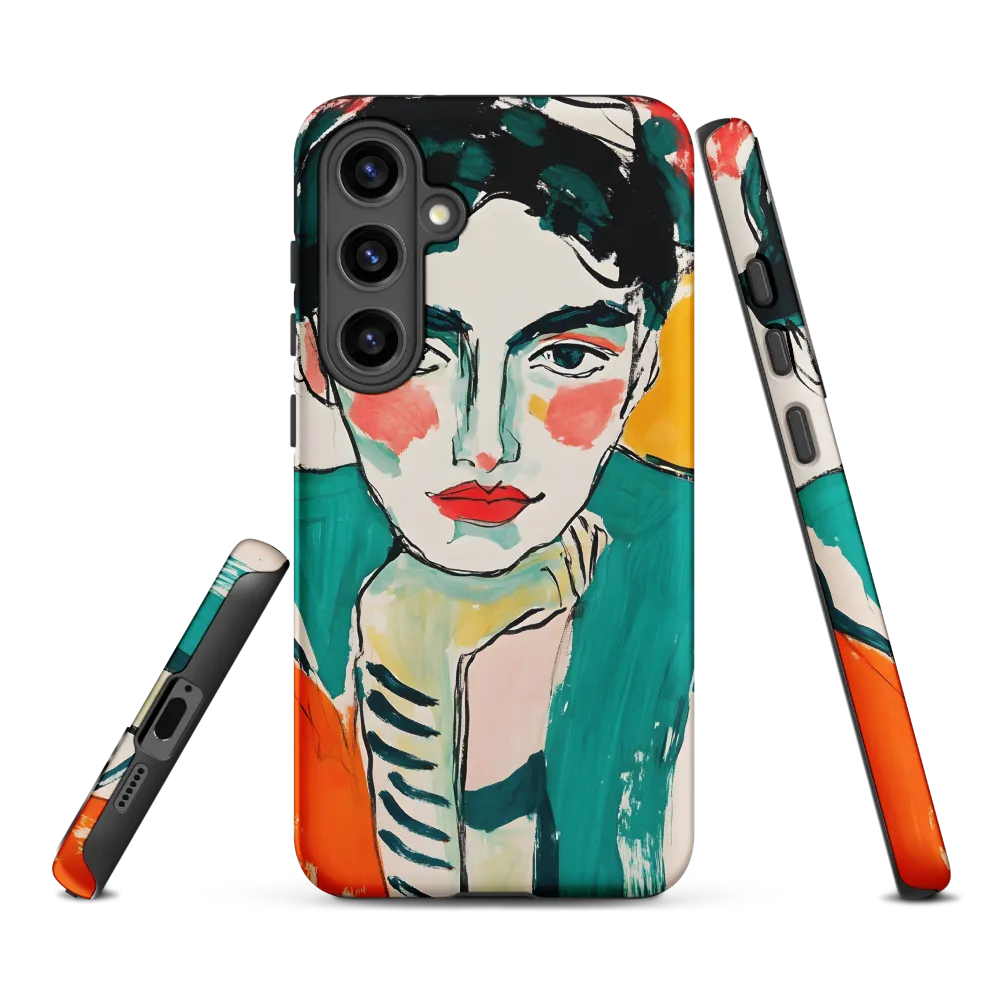 Contemplative Portrait in Bold Hues