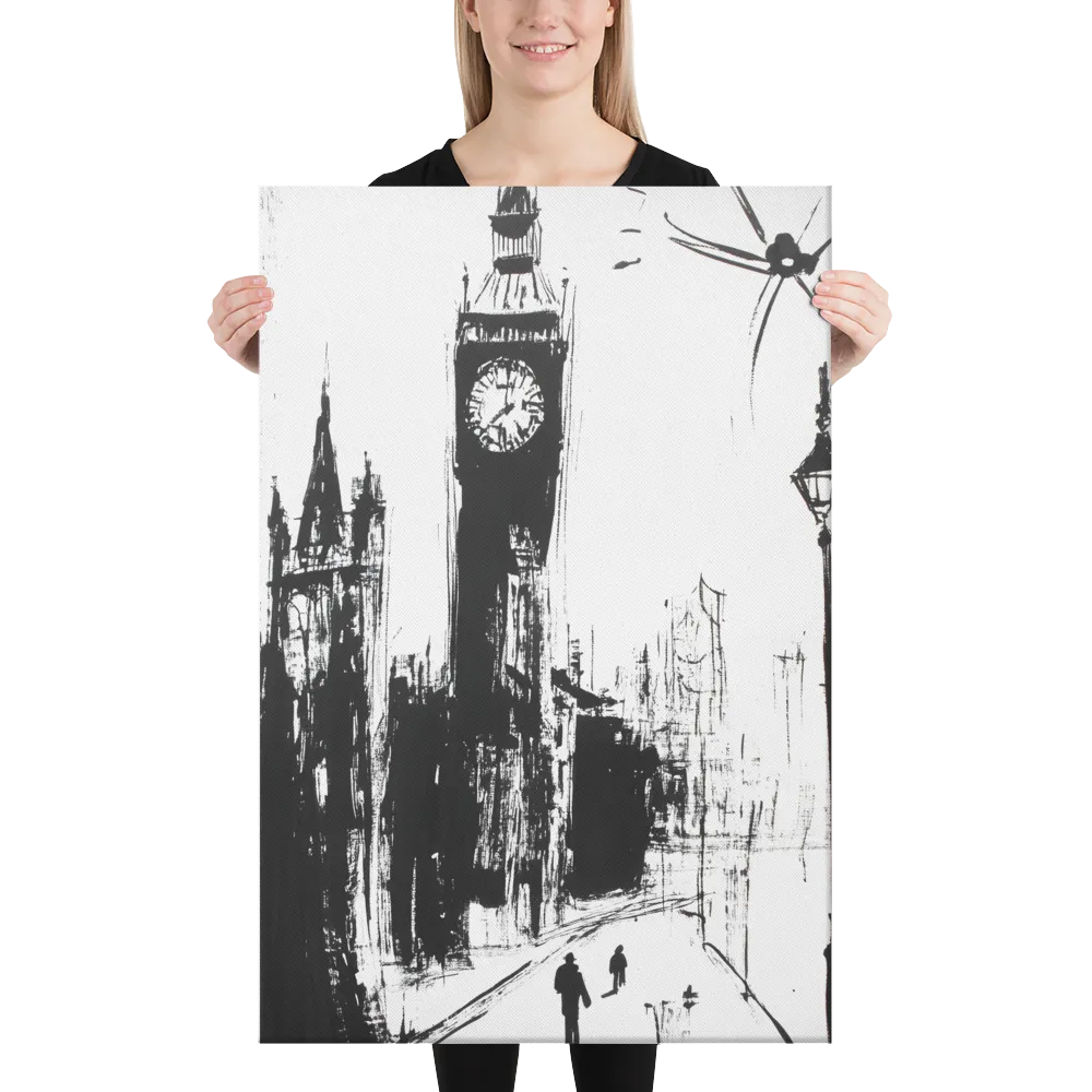 Clock Tower in Motion | Canvas | 24″×36″