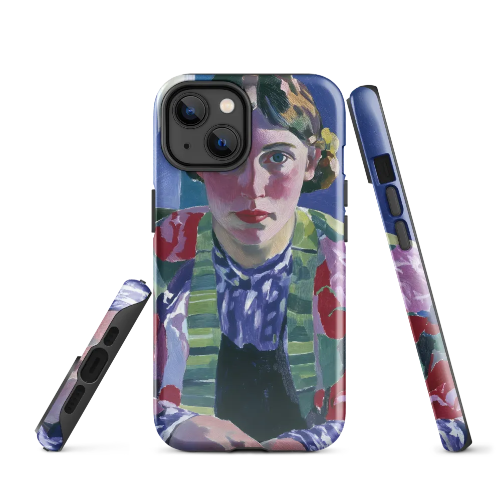 Vibrant Gaze: A Modernist Portrait