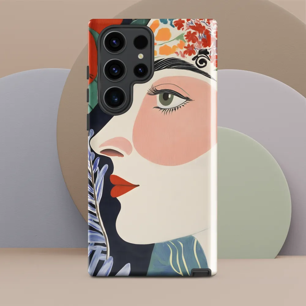 Floral Serenade: A Modern Portrait