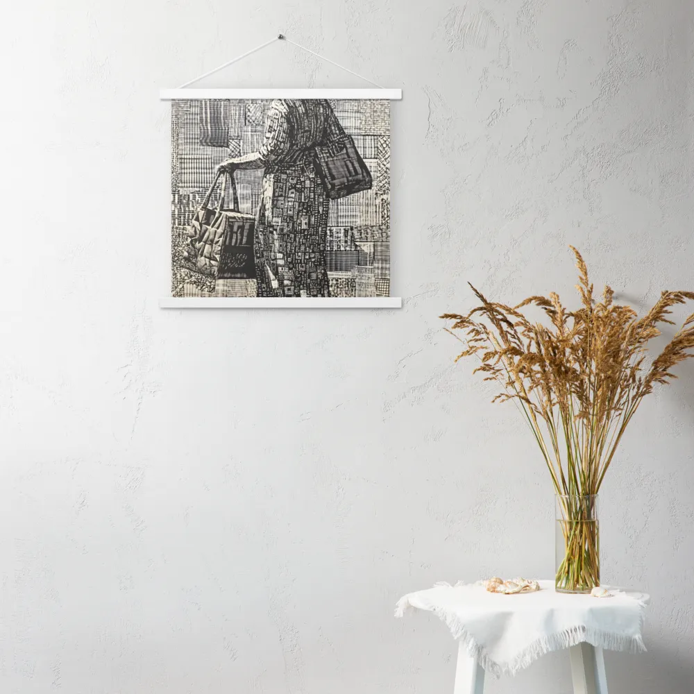 Urban Reflections: A Shopping Narrative | Poster With White Wood Hanger | 18″×18″