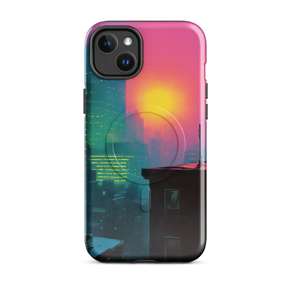 Neon Horizon | Phone Case |  14 Plus | MagSafe® Tough Case | Glossy