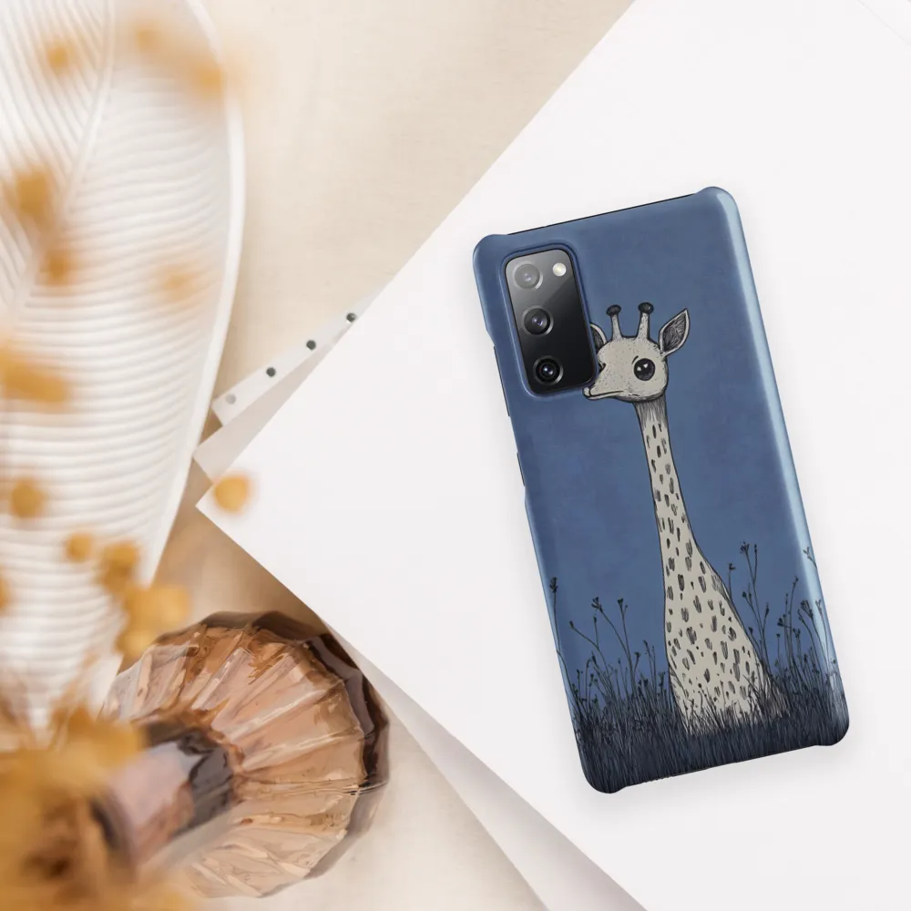 Whimsical Giraffe in Blue