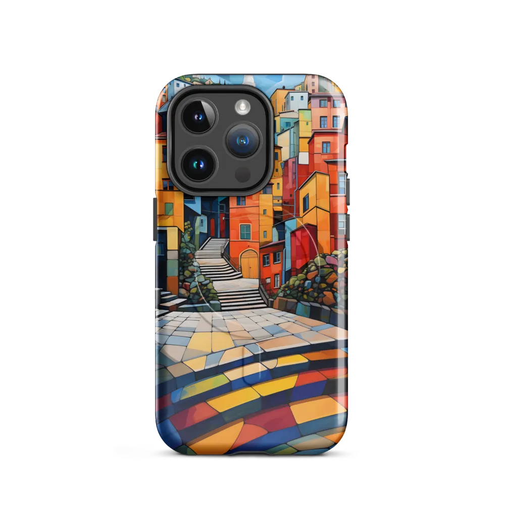 Vibrant Village: A Cubist Journey