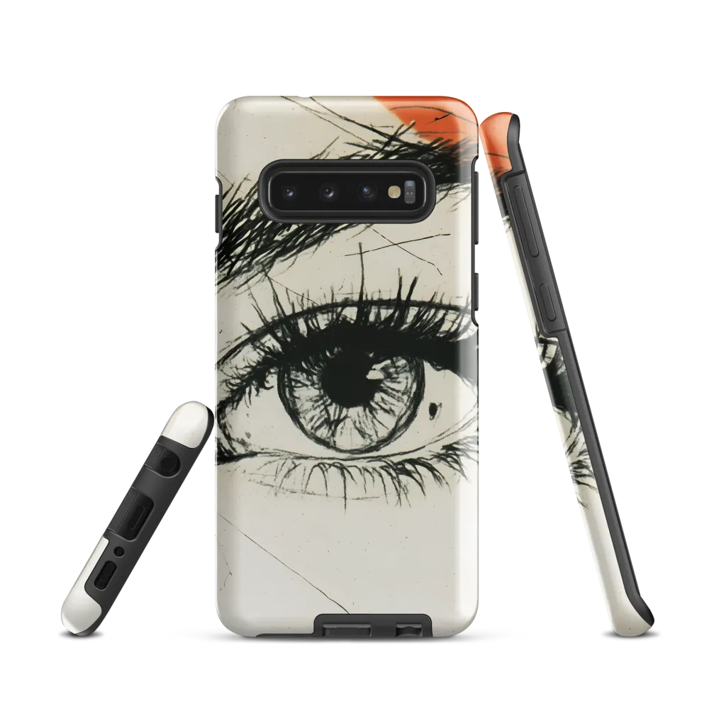 Study of an Eye with Orange Accent