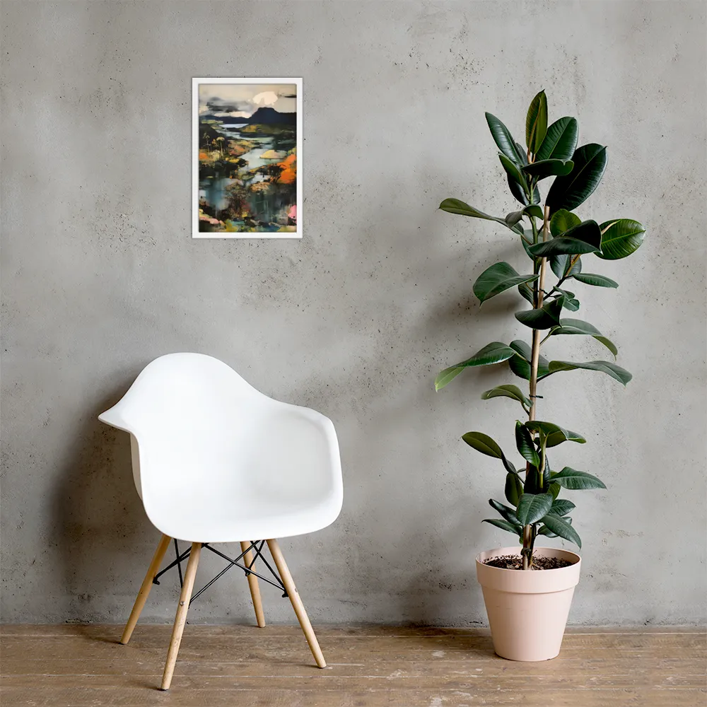 Harmony of Nature: An Abstract Journey | Poster with White Frame | 12″×18″