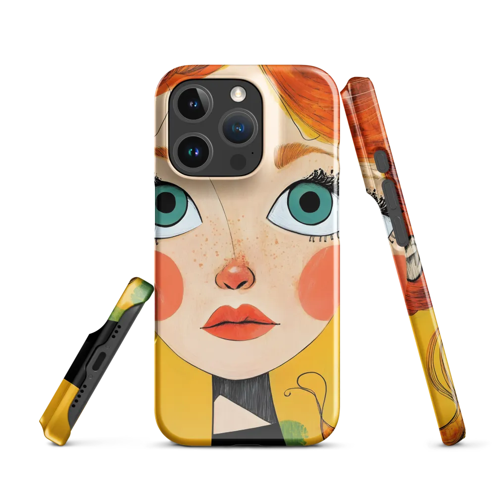 Whimsical Portrait of a Girl | Phone Case |  16 Pro | Snap Case | Glossy