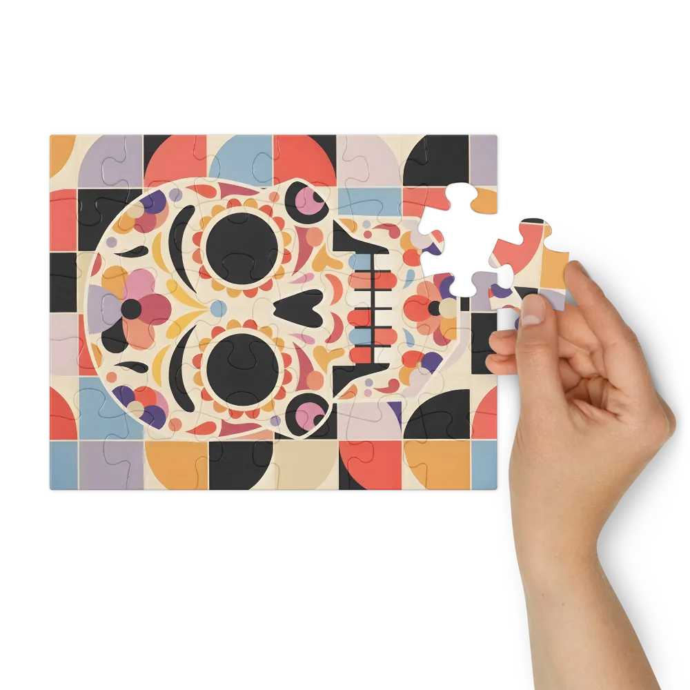 Sugar Skull Mosaic 
 Jigsaw Puzzle in Tin Box