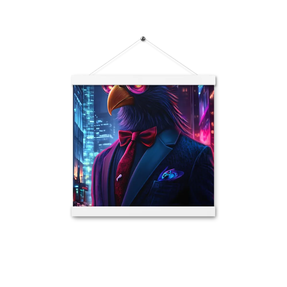 The Dapper Avian | Poster With White Wood Hanger | 12″×12″
