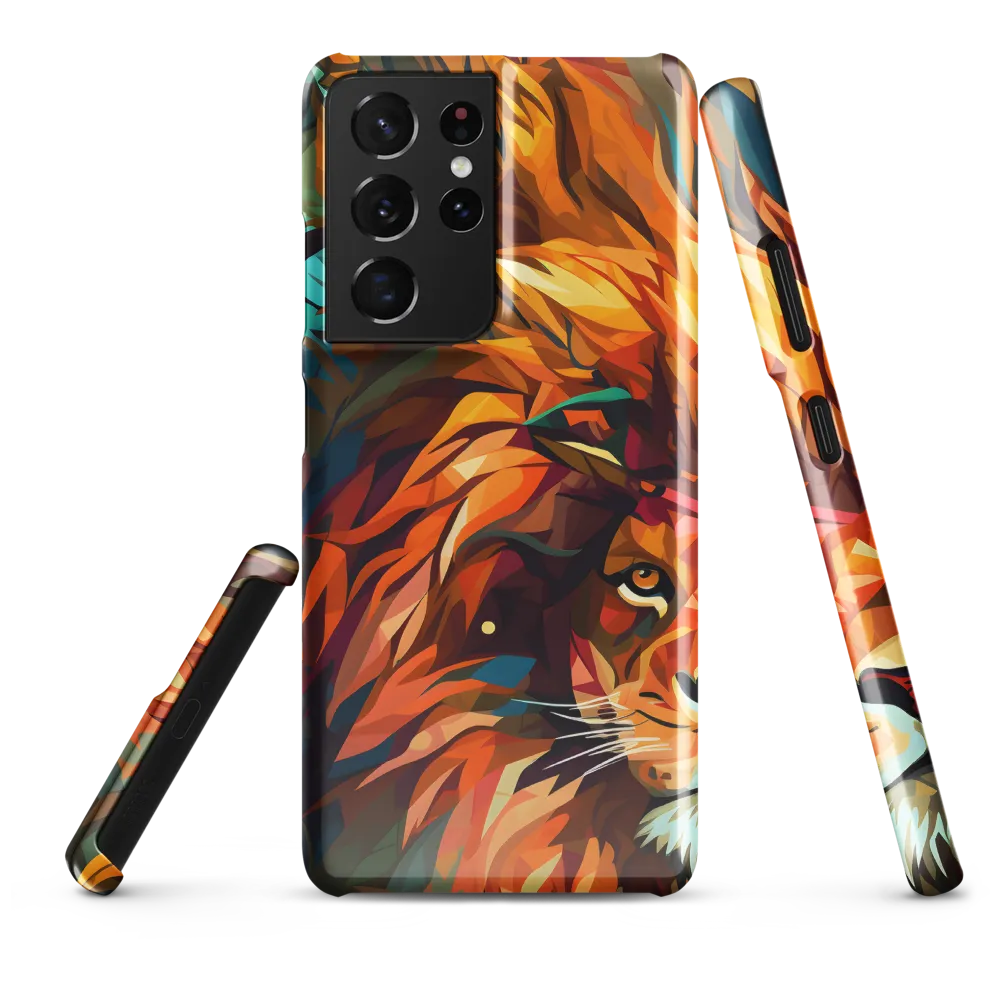 Majestic Gaze: The Polygonal Lion