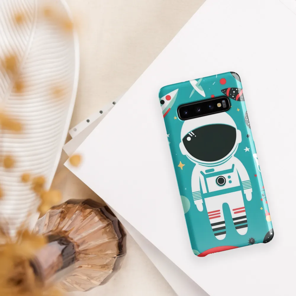 Whimsical Astronaut in Cosmic Wonderland | Phone Case |  S10 | Snap Case | Glossy