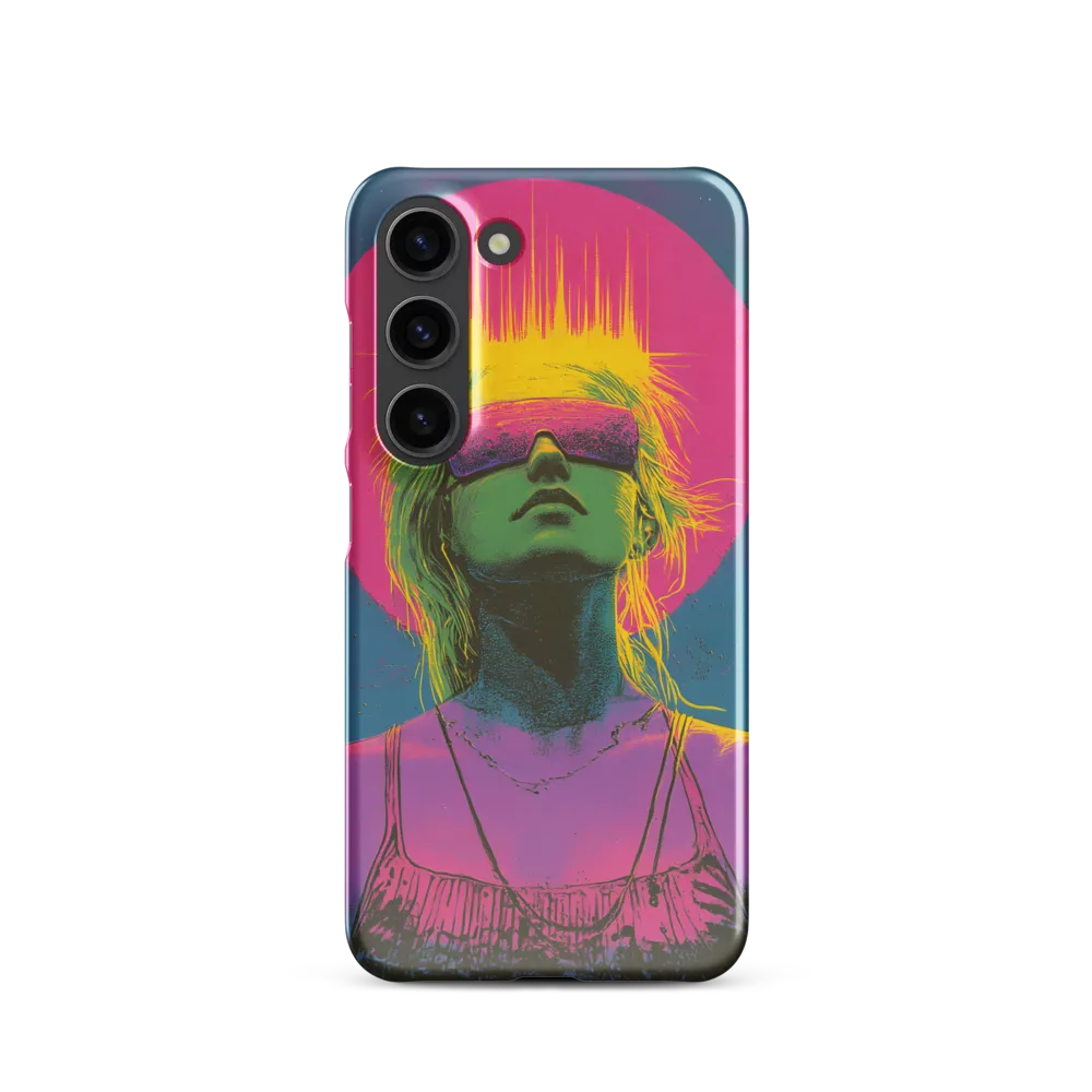Neon Dreams: Portrait of a Modern Muse | Phone Case |  S23 | Snap Case | Glossy