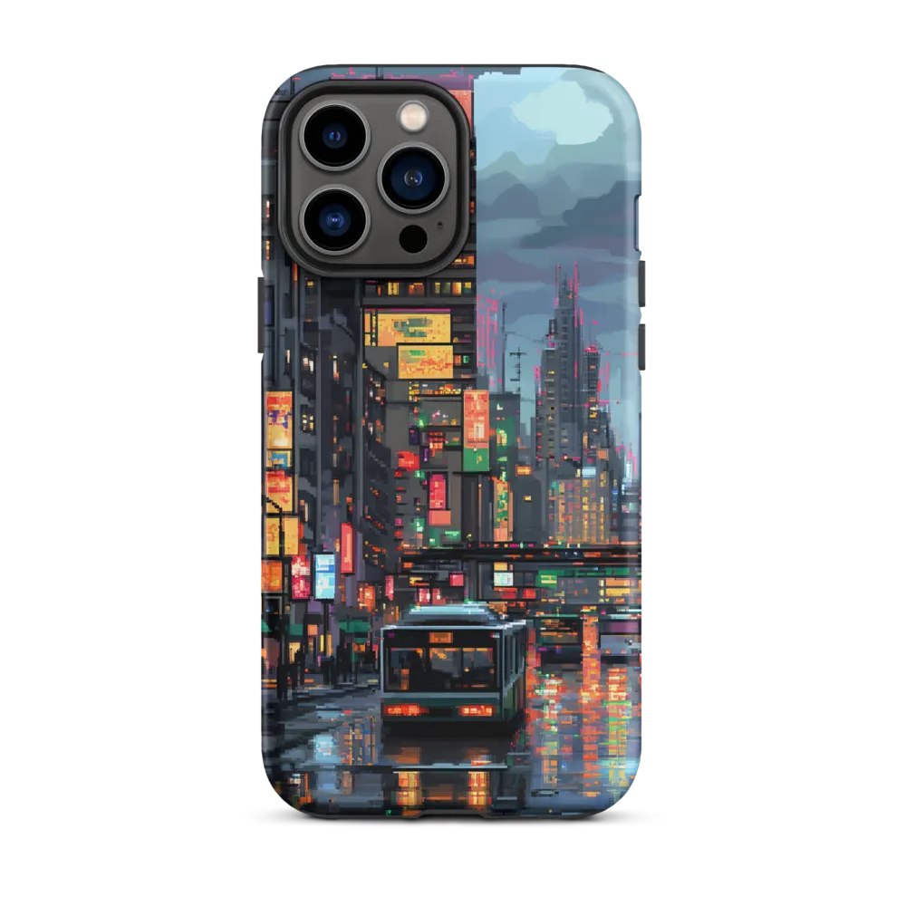 Neon Dreams: A Pixelated Urban Night