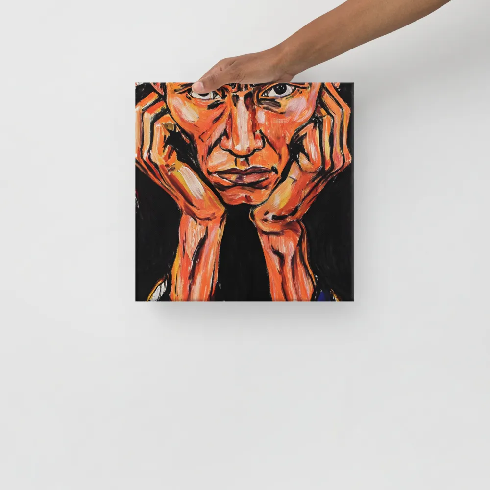 Contemplative Intensity: An Expressionist Portrait