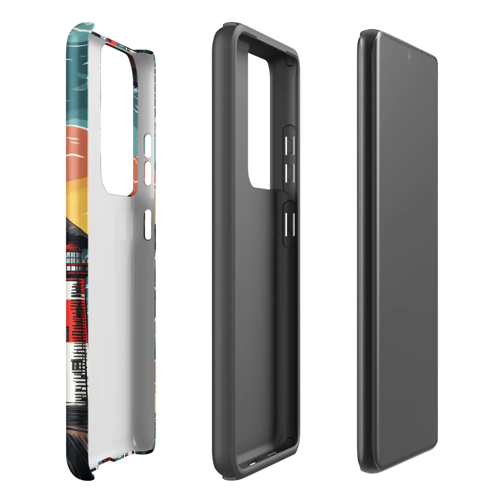Lighthouses in a Whimsical Ocean | Phone Case |  S21 Ultra | Tough Case | Matte