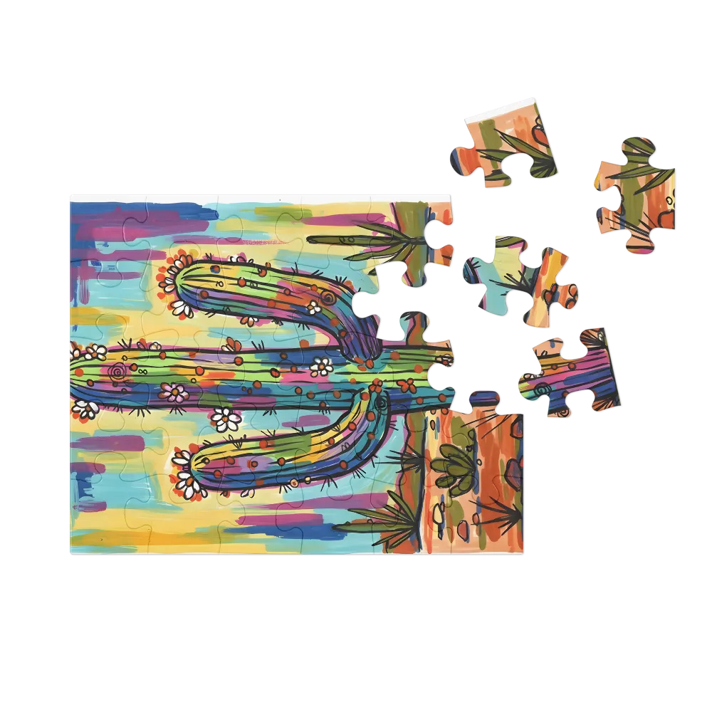 Prismatic Cactus 
 Jigsaw Puzzle in Tin Box