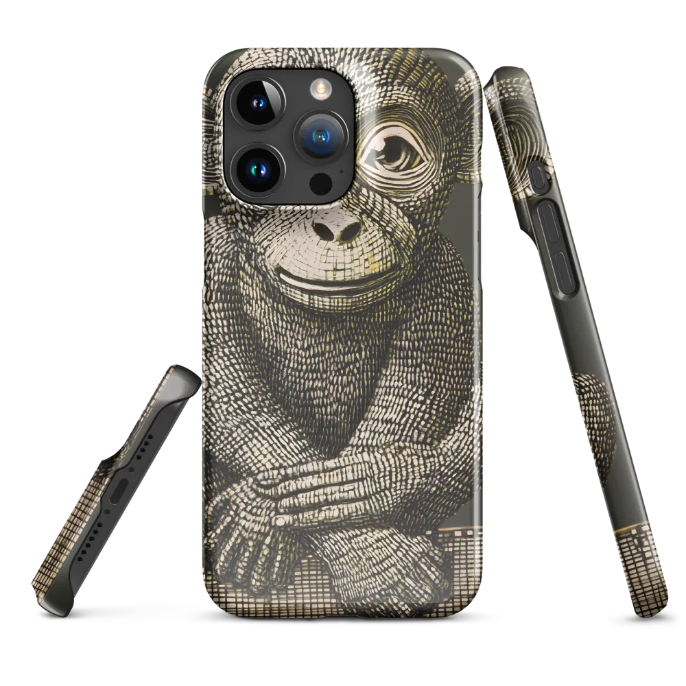 Intricate Primate Portrait | Phone Case |  15 Pro Max | Snap Case | Glossy
