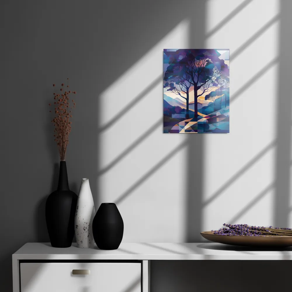 Tranquil Geometry: A Journey Through Color | Metal Print | 11″×14″