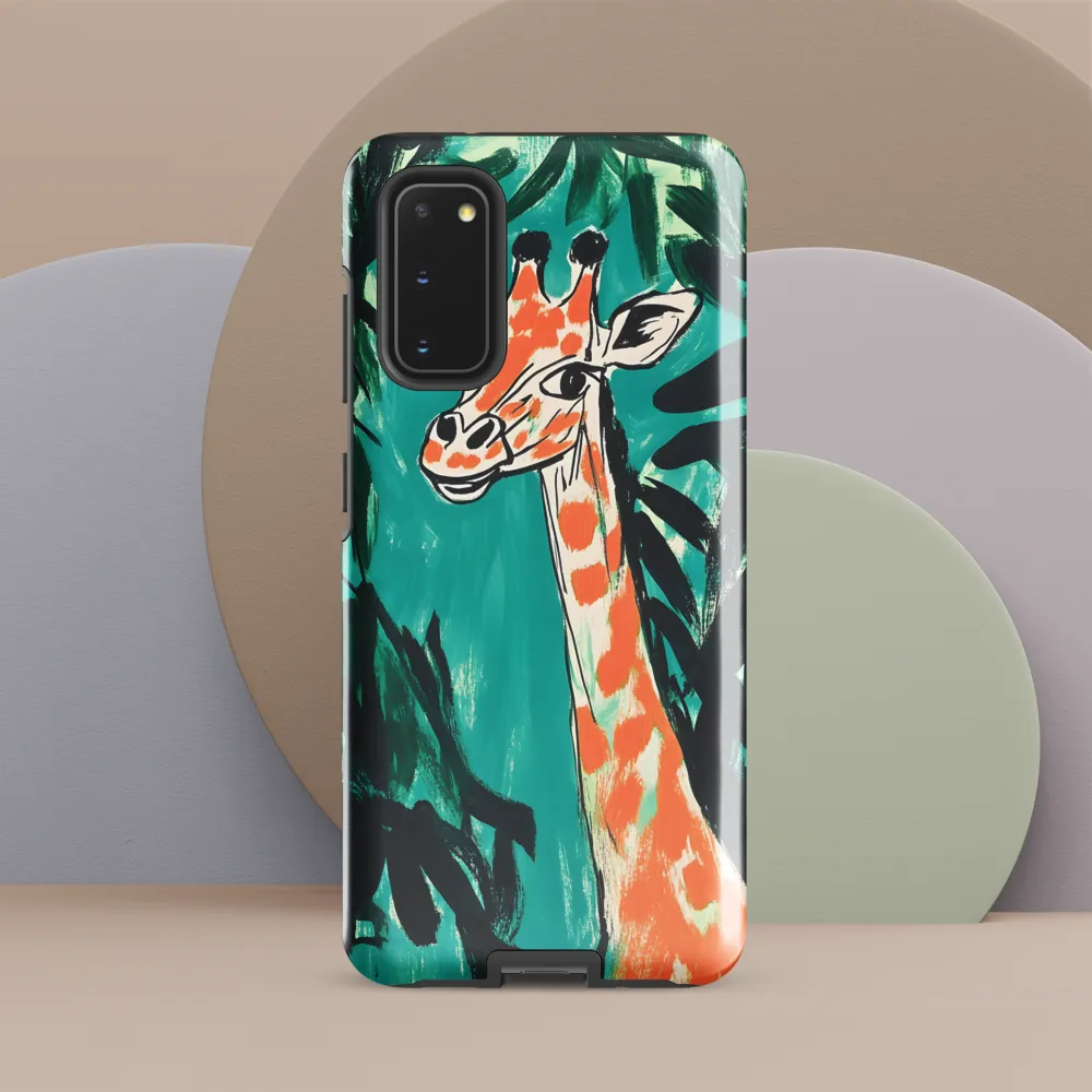 Curious Giraffe in Lush Greenery | Phone Case |  S20 | Tough Case | Glossy