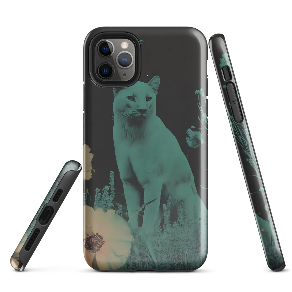 Cyan Reverie: A Surreal Encounter | Phone Case |  11 Pro Max | Tough Case | Glossy