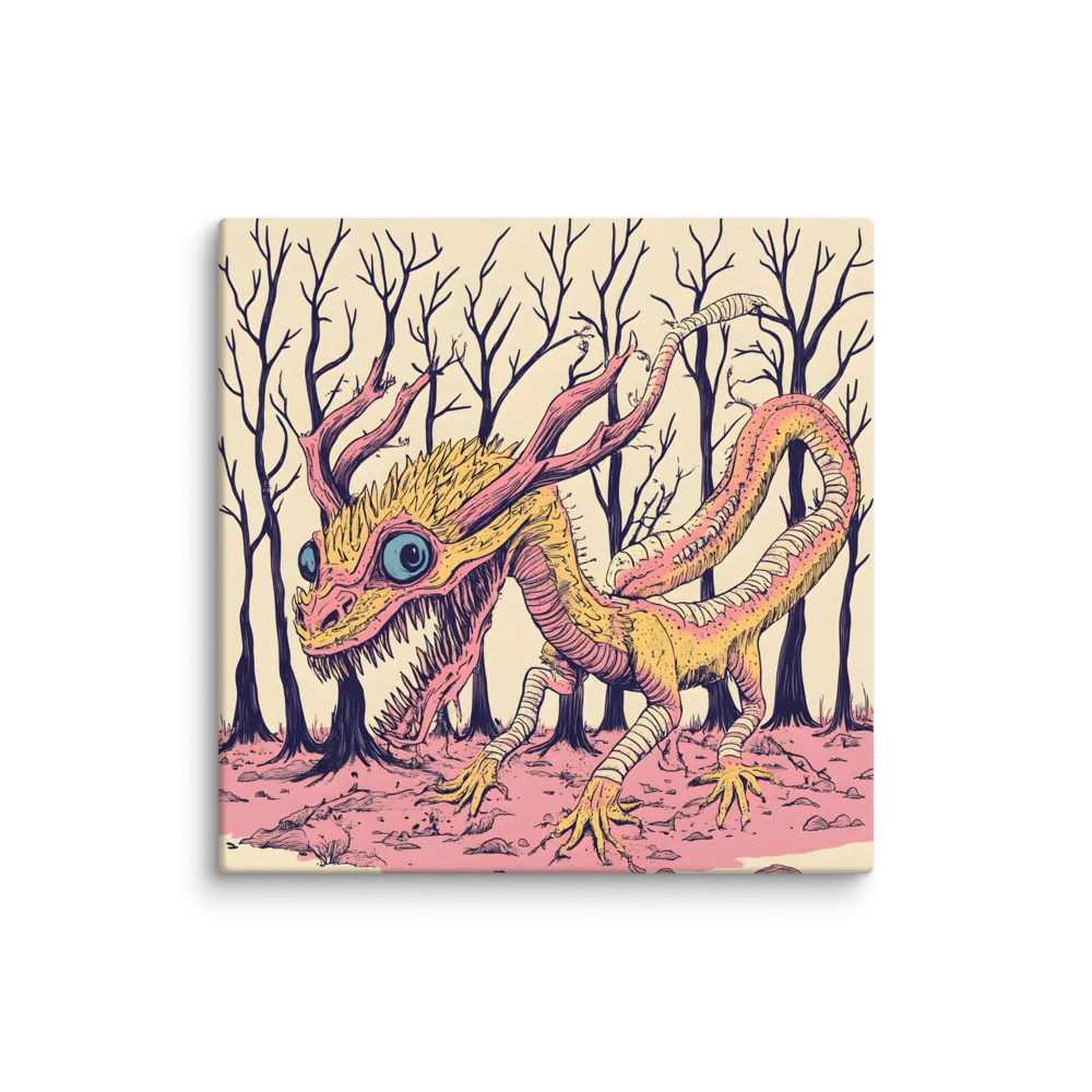 The Enigmatic Dragon of the Desolate Forest | Canvas | 28″×28″