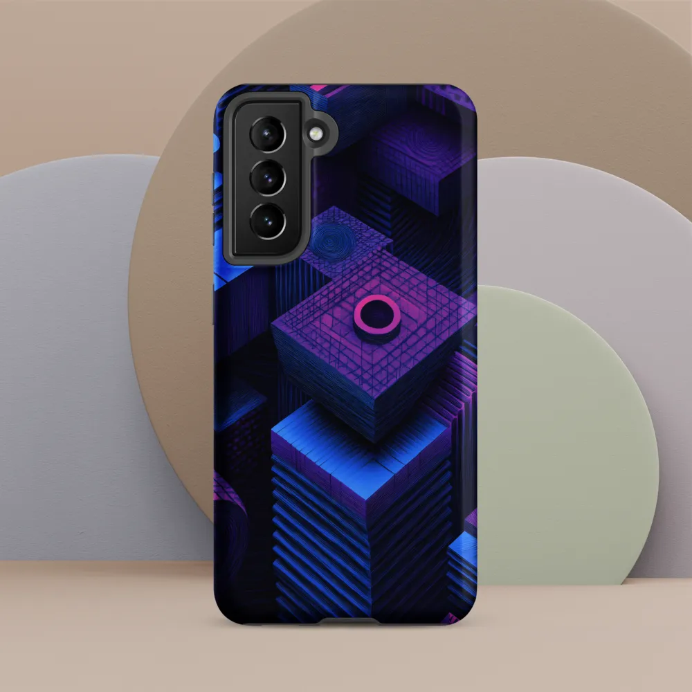 Geometric Dreams in Blue and Purple
