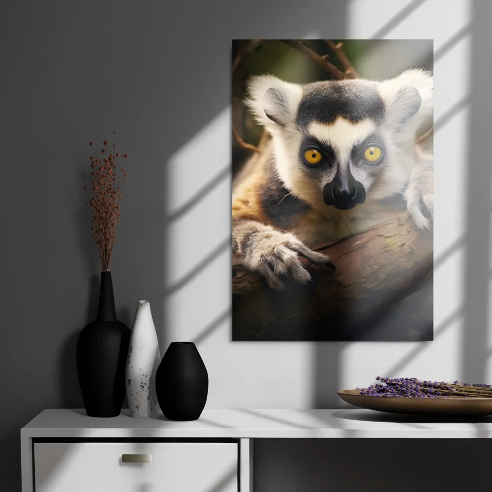 The Watchful Lemur | Metal Print | 20″×30″