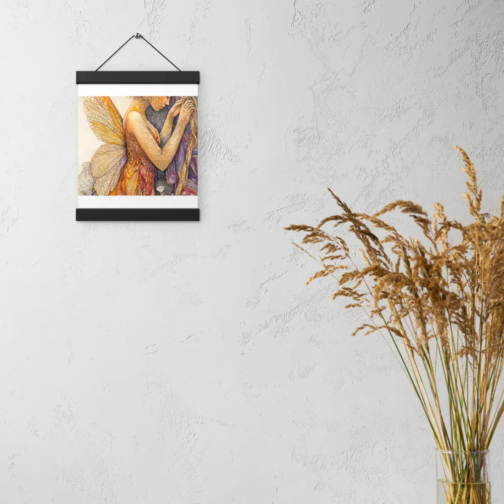 Whispers of the Frosted Meadow | Poster With Black Wood Hanger | 8″×10″