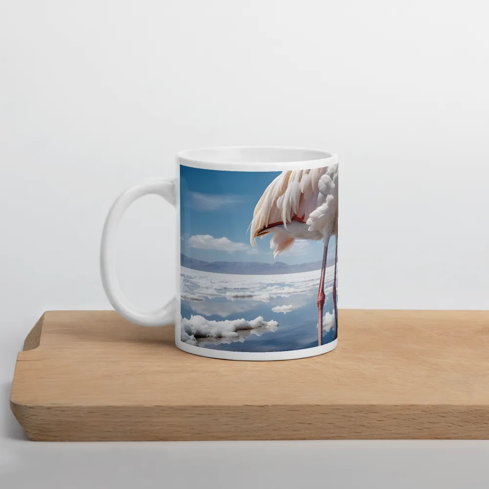 Graceful Solitude of a Flamingo | Mug with White inside | 11 oz