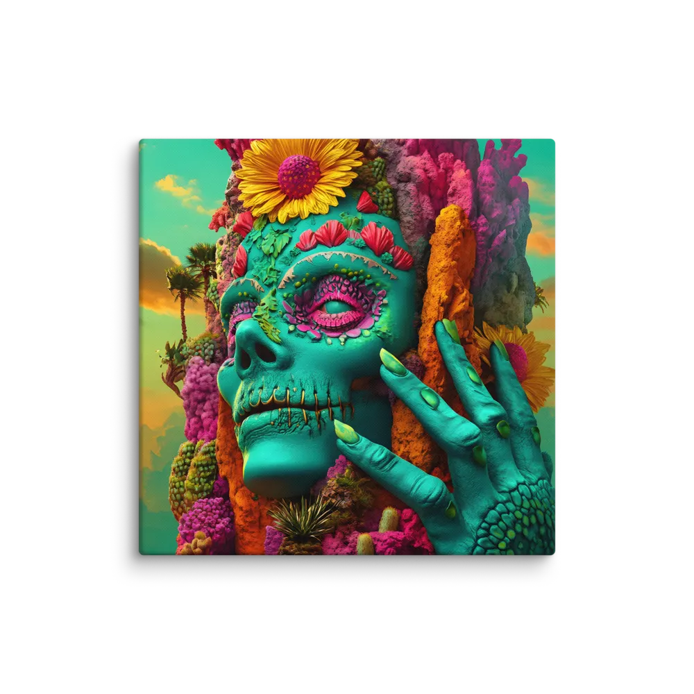 Ethereal Skull Garden | Canvas | 30″×30″