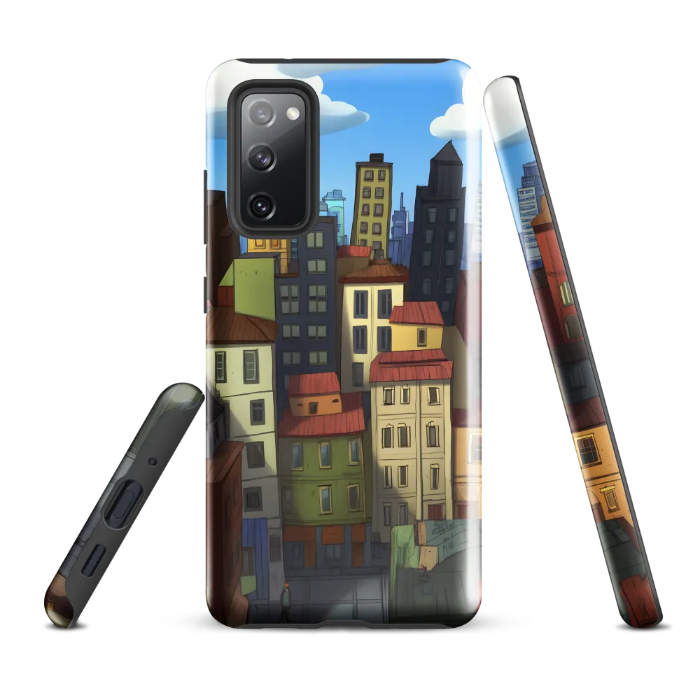 Urban Symphony: A Colorful Cityscape | Phone Case |  S20 FE | Tough Case | Glossy