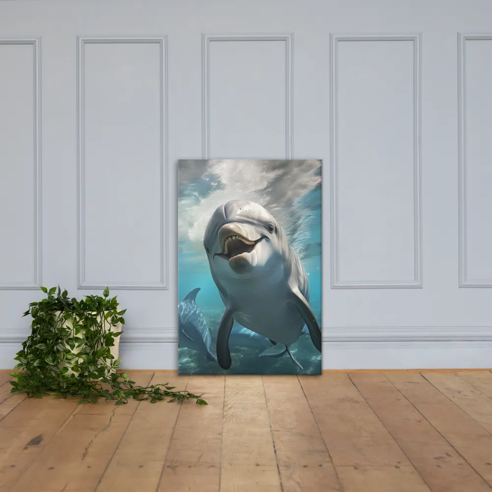 Beneath the Waves: A Dolphin's Dance