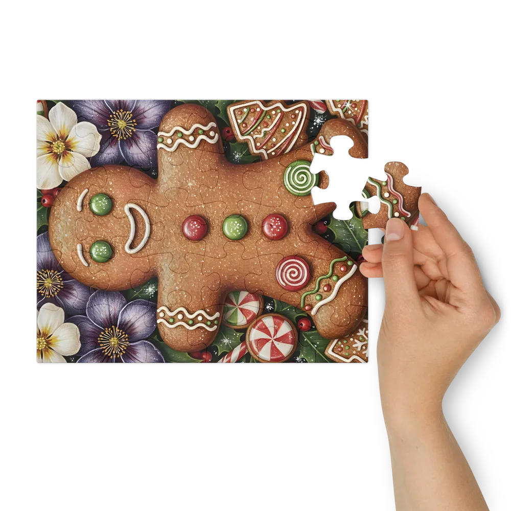 Gingerbread Cheer 
 Jigsaw Puzzle in Tin Box