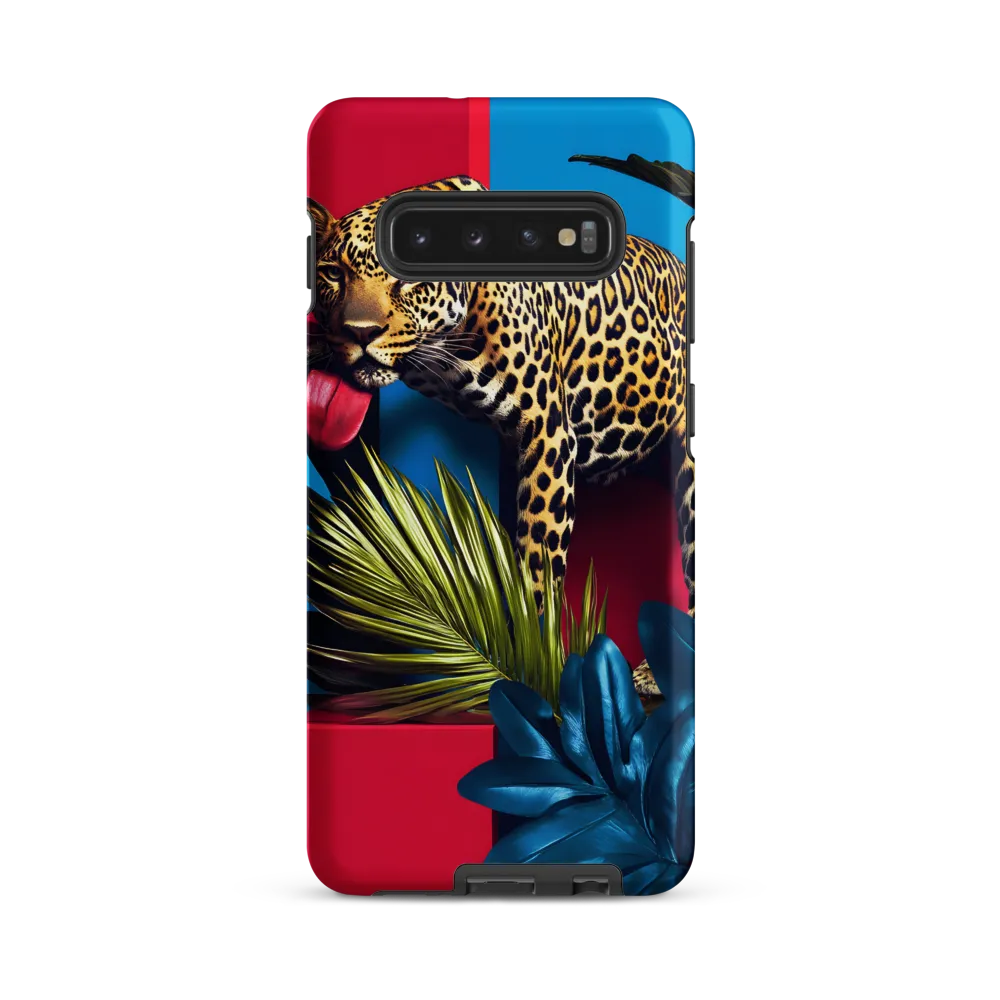 Playful Leopard in Vibrant Paradise