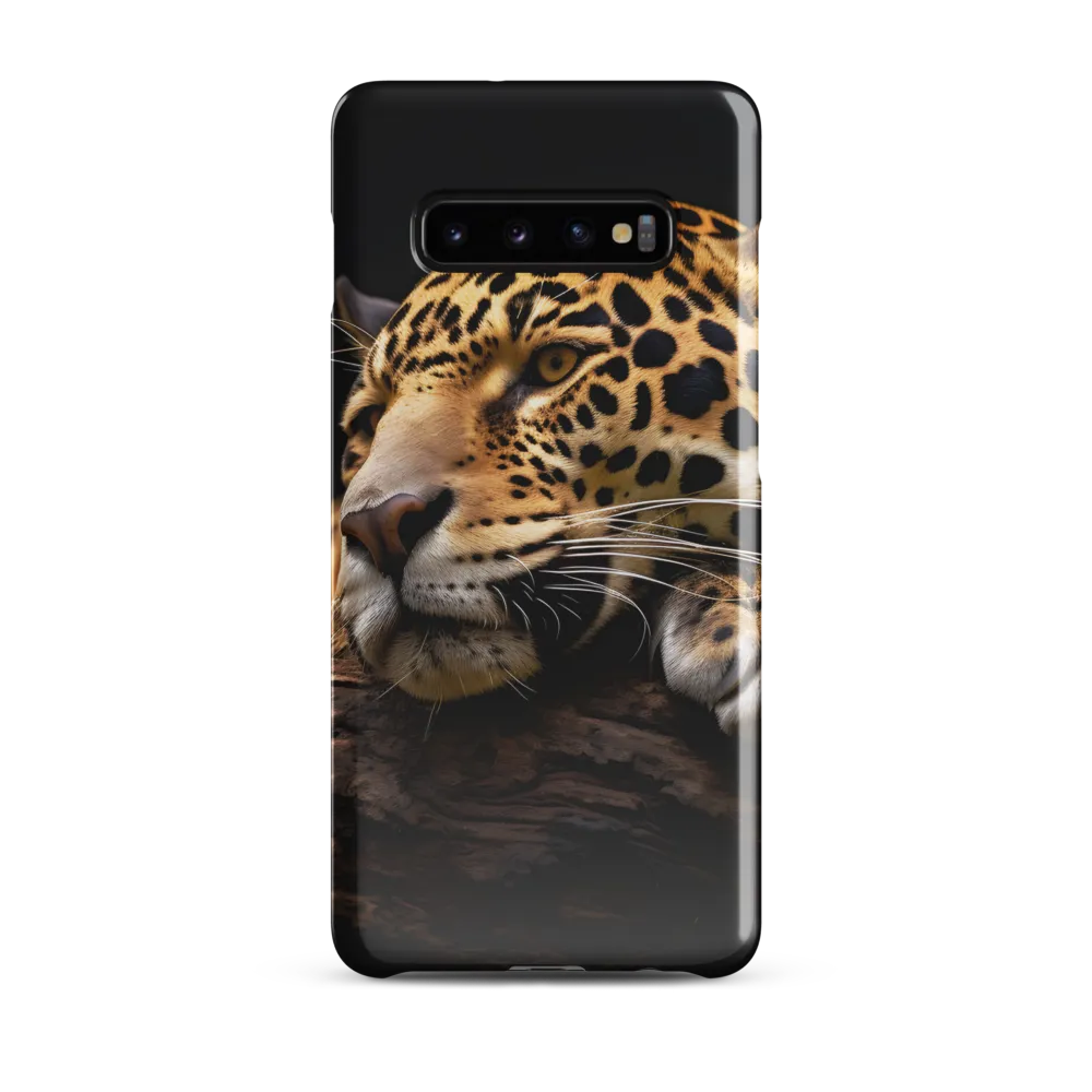 Tranquil Majesty: The Resting Leopard | Phone Case |  S10 Plus | Snap Case | Glossy