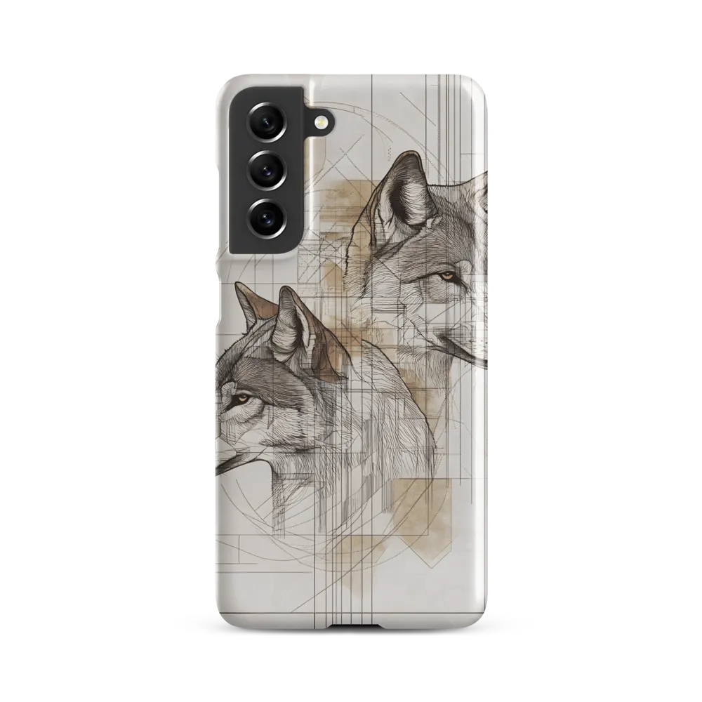 Geometric Harmony: The Essence of Wolves | Phone Case |  S21 FE | Snap Case | Glossy
