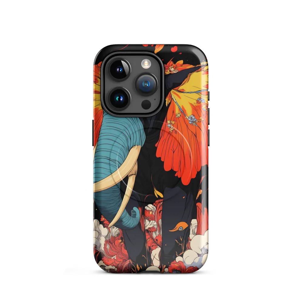Majesty of the Floral Elephant | Phone Case |  15 Pro | MagSafe® Tough Case | Glossy