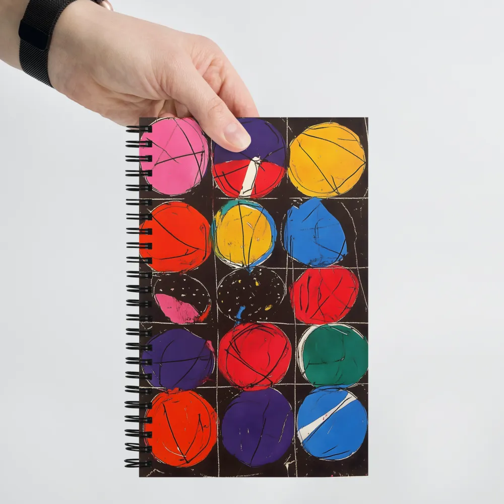 Colorful Circles in Abstract Harmony | Spiral Notebook