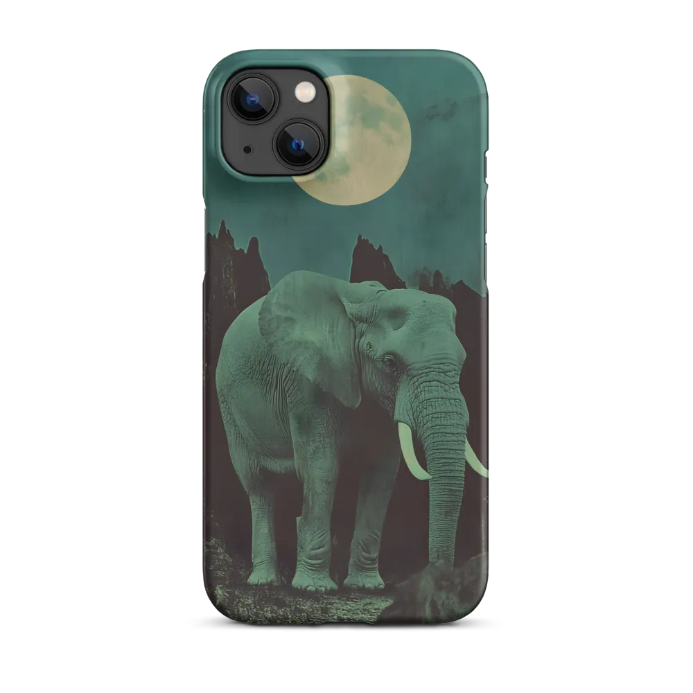 Ethereal Presence: Elephant Under a Full Moon