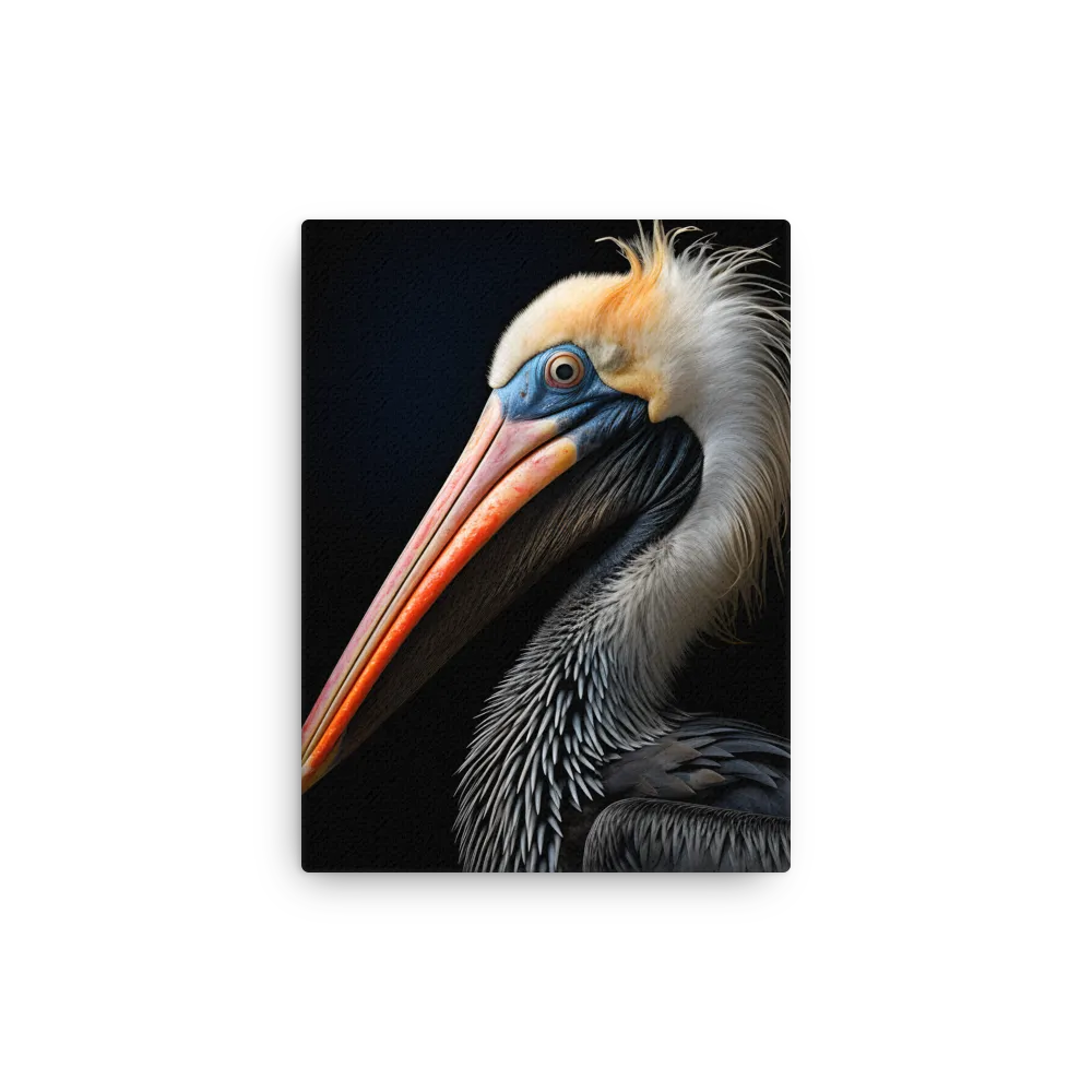 Majestic Portrait of a Pelican | Thin Canvas | 9″×12″