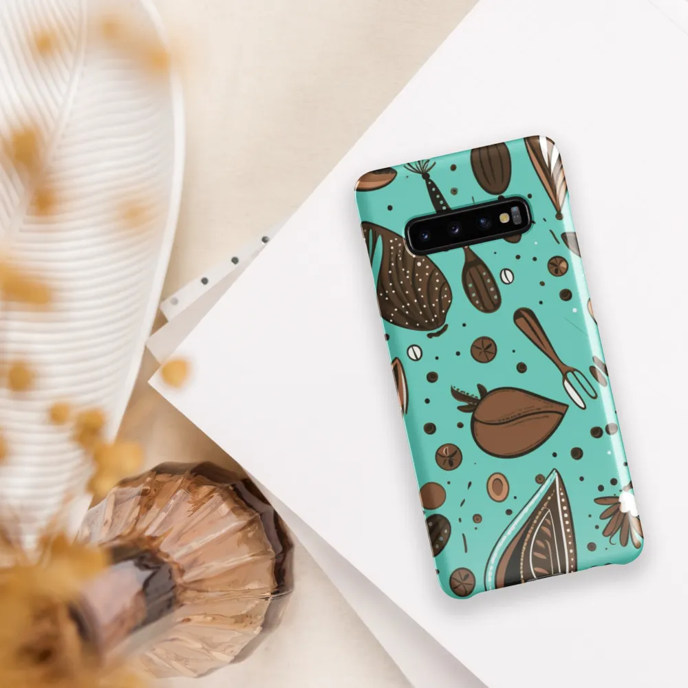 Whimsical Culinary Print | Phone Case |  S10 Plus | Snap Case | Glossy